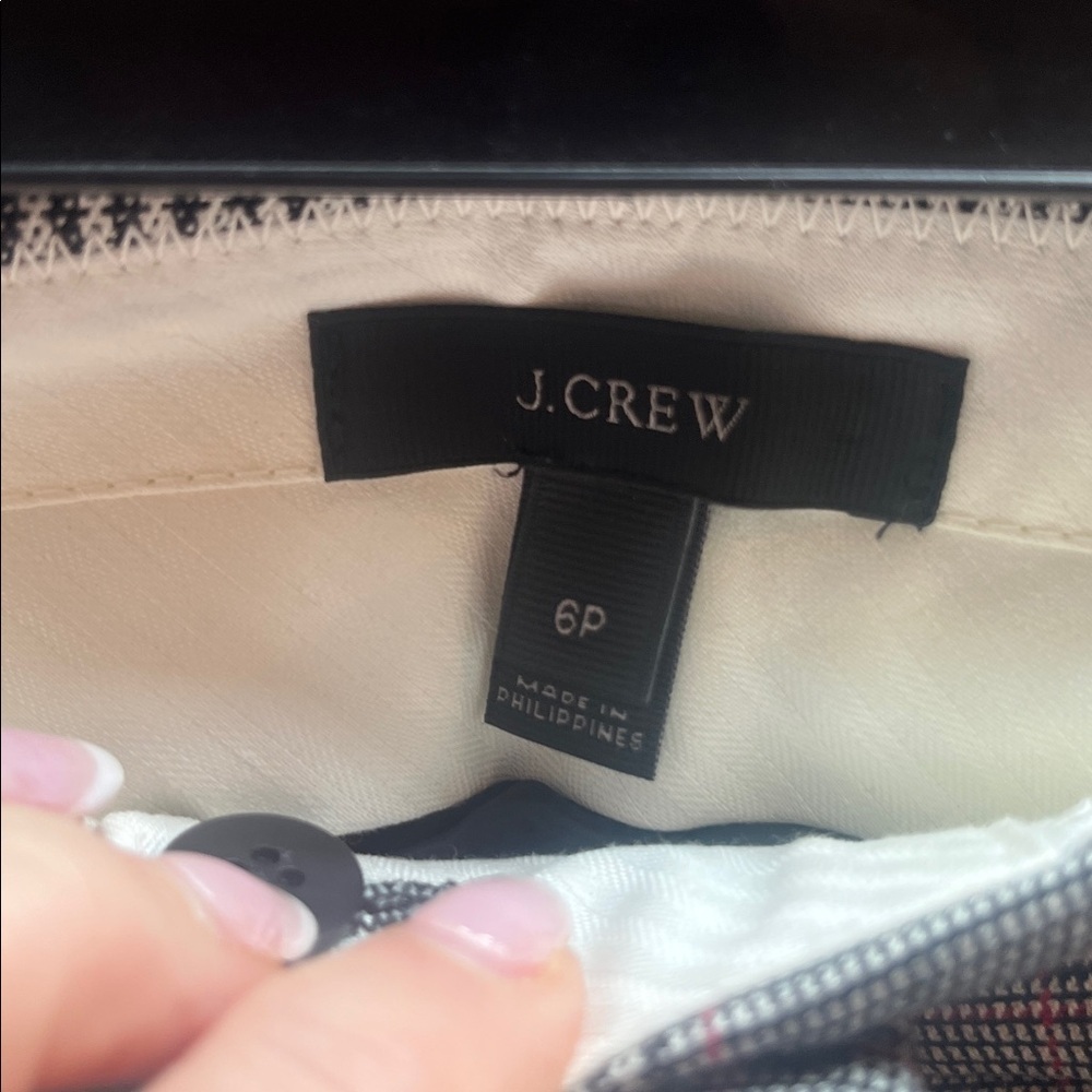 J. Crew Glen Plaid Ankel Pants Size 6P - Picture 5 of 8